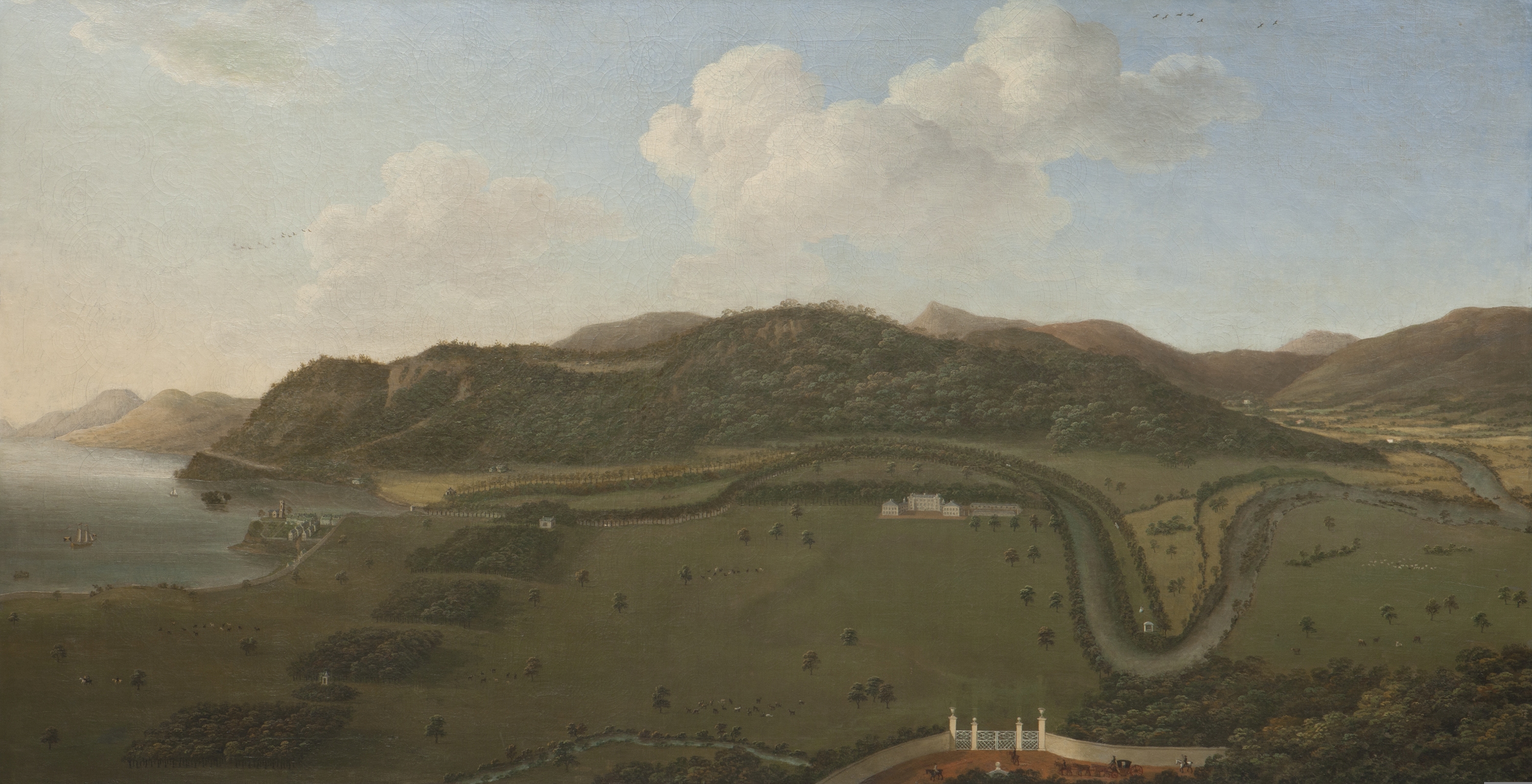 John Sanger (active 1756-1773) Taymouth from the South 104 x 200 cm. (40 15/16 x 78 3/4 in.) (pai...