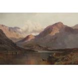 Alfred de Bréanski, RBA (British, 1852-1928) At sunset, Buttermere 61.5 x 91.5 cm. (24 3/16 x 36 ...