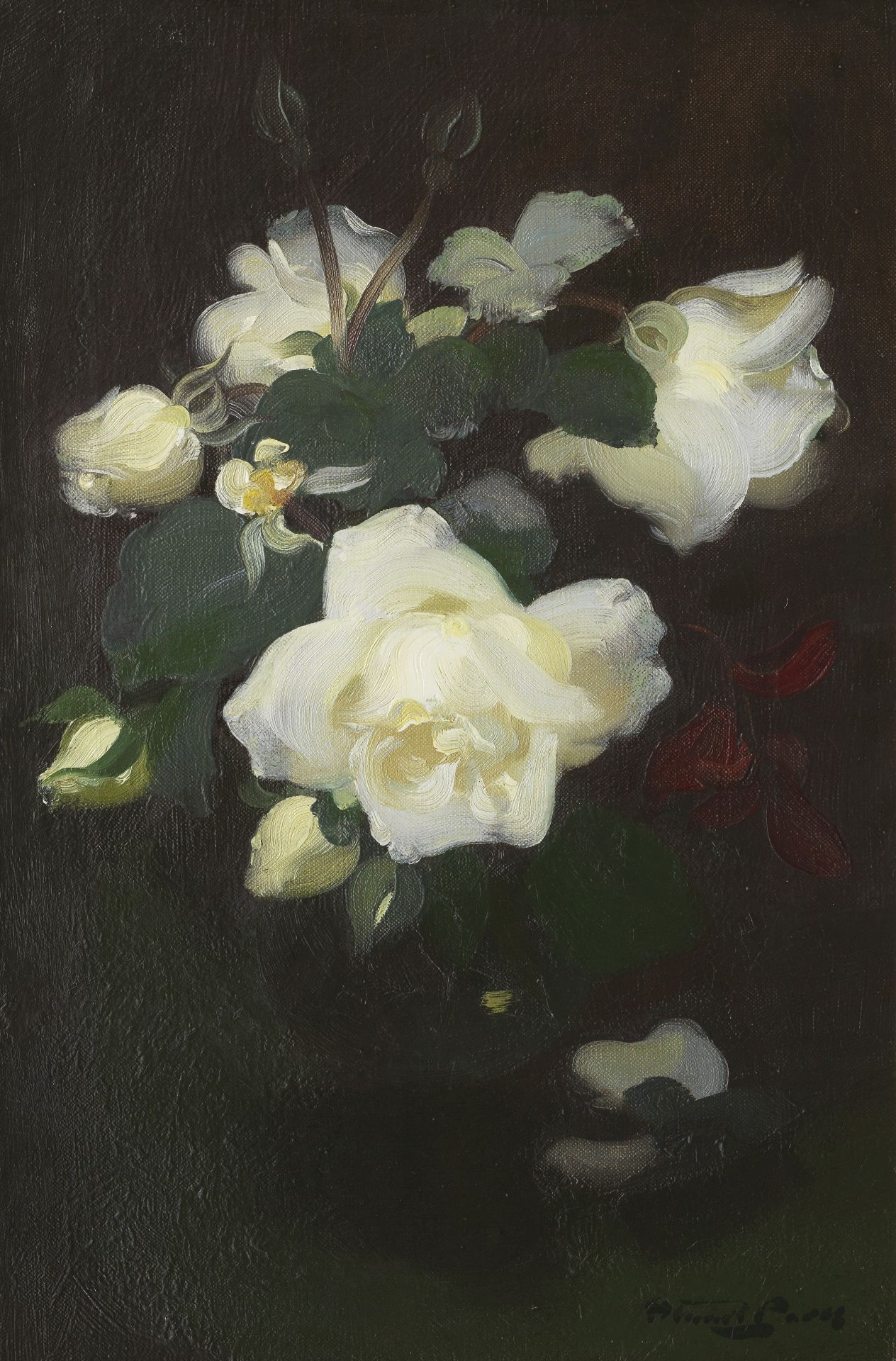 James Stuart Park (1862-1933) Roses 45 x 29 cm. (17 11/16 x 11 7/16 in.)