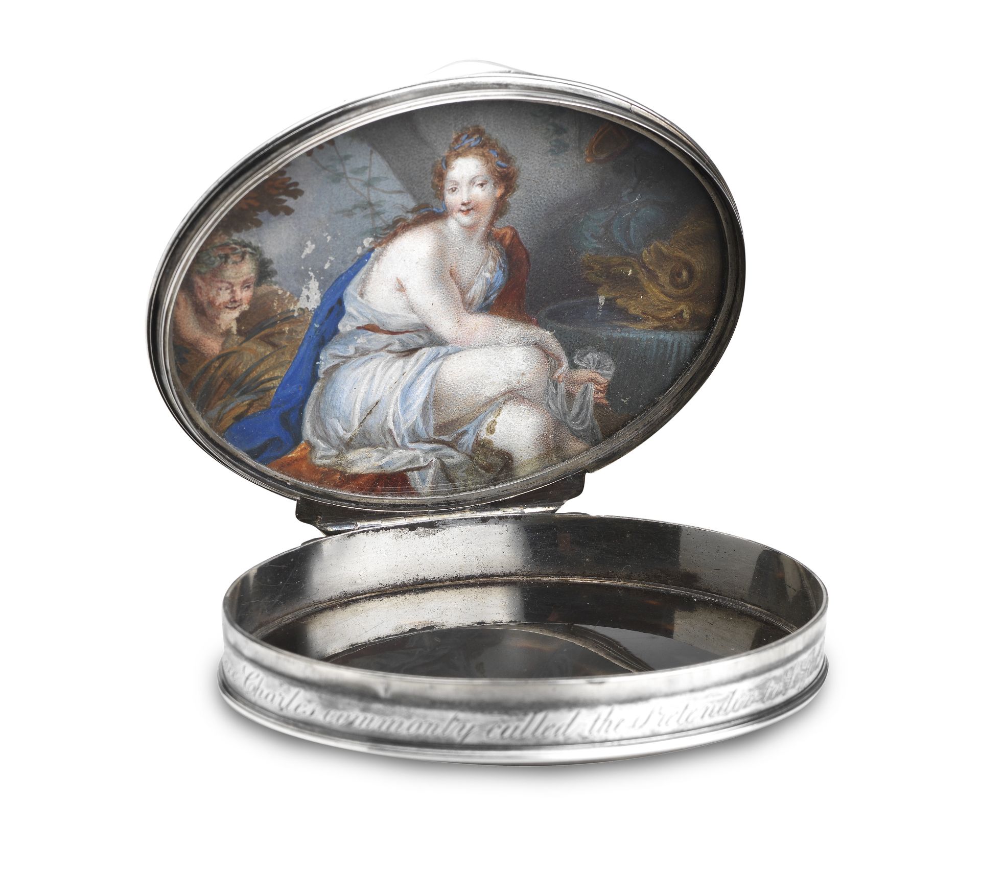 Prince Charles Edward Stuart a presentation silver and tortoiseshell snuff box,