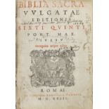 BIBLE Biblia sacra vulgatae, Rome, Ex Typographia Apostolica Vaticana, 1593