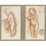 Phoebe Anna Traquair HRSA (1852-1936) Miscellaneous studies on paper of infants 36 x 28.5 cm. (14...