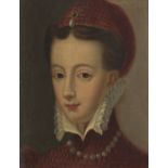 British School (Early 19th Century) Portrait, possibly Mary Queen of Scots 35.5 x 29 cm. (14 x 11...