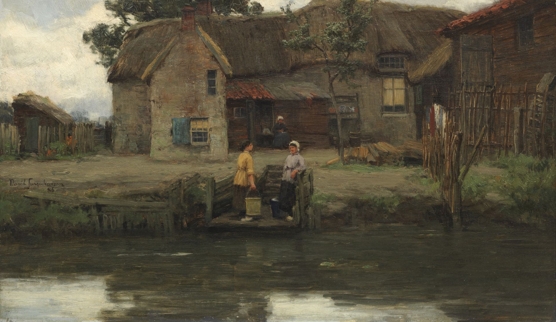 David Farquharson ARA ARSA RSW ROI (British, 1840-1907) Dordrecht 30 x 50 cm. (11 13/16 x 19 11/1...