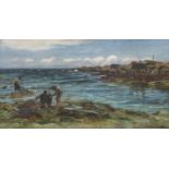 Colin Hunter, ARA RI RSW RE (British, 1841-1904) Crab fishers 51.5 x 92.5 cm. (20 1/4 x 36 7/16 in.)