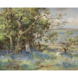 William Stewart MacGeorge, RSA (British, 1861-1931) Gathering Bluebells 50.5 x 61 cm. (19 7/8 x 2...