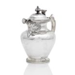 A William IV silver hot water jug by J. McKay, Edinburgh, 1836