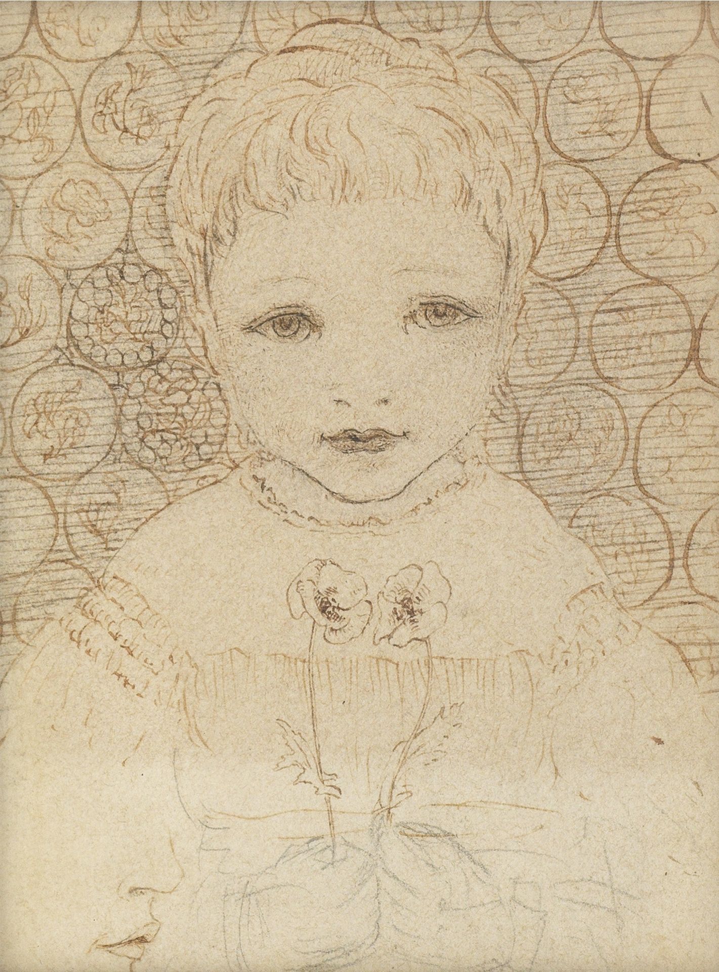 Phoebe Anna Traquair HRSA (1852-1936) Hilda Traquair, aged 3 10.2 x 7.7 cm. (4 x 3 1/16 in.)