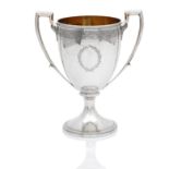 A George III silver two-handled cup by James Gilsand, Edinburgh, 1802