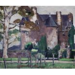 Francis Campbell Boileau Cadell RSA RSW (British, 1883-1937) Barcaldine Castle 38.1 x 45.7 cm. (1...