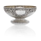 A George III silver rosebowl makers mark very rubbed, probably William Marshall, Edinburgh 1833