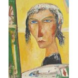 John Bellany C.B.E., R.A., H.R.S.A., L.L.D.(Lon) (British, 1942-2013) The Chambermaid 76.5 c 61 c...