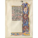 Phoebe Anna Traquair HRSA (1852-1936) Illumination of the Saints and text 18 x 13 cm. (7 1/16 x 5...