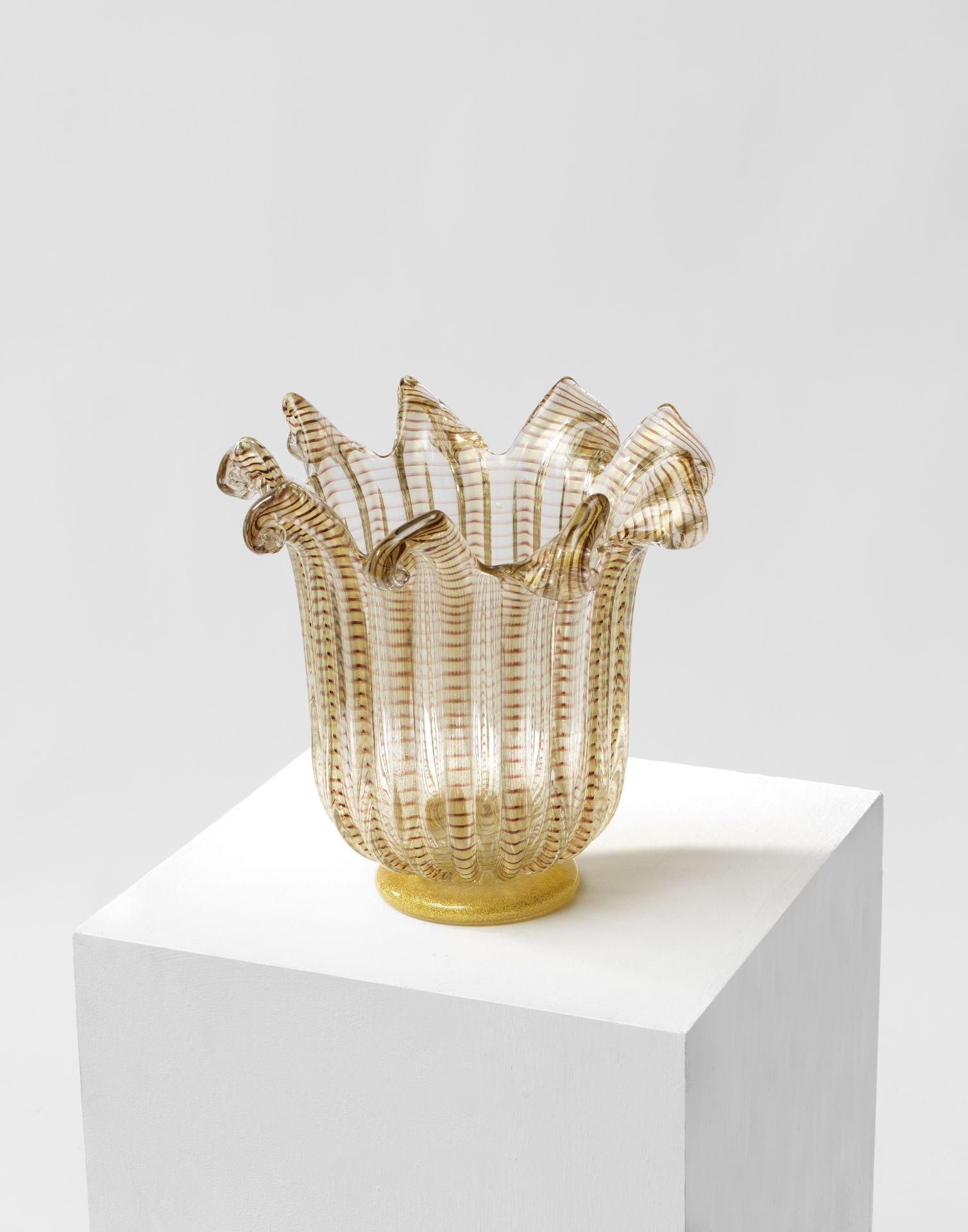 Barovier & Toso (CO.) Vase, from the 'Zebrati' series, 1949