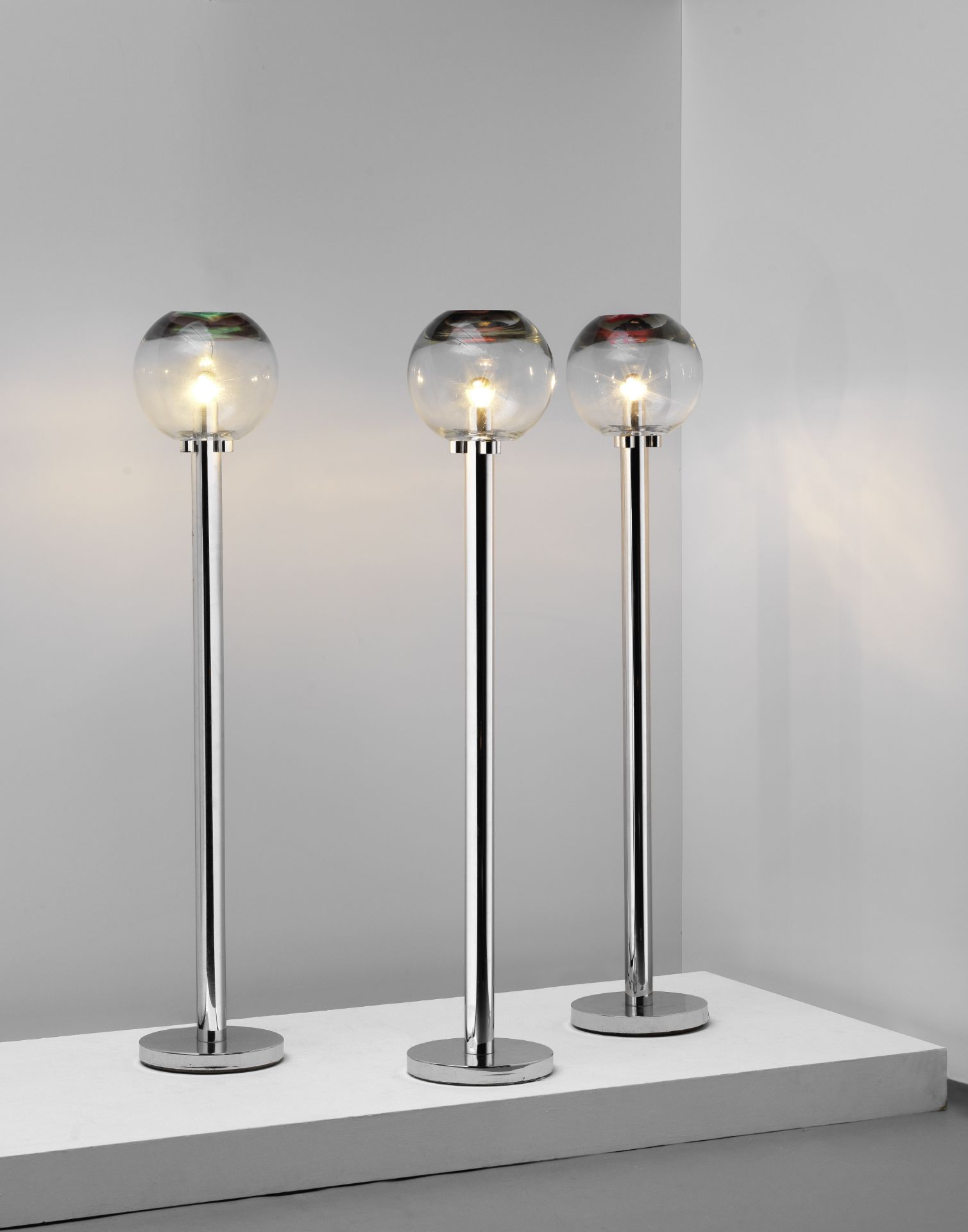 LUDOVICO DIAZ DE SANTILLANA Set of three 'Grata' standard Lamps, 1960s