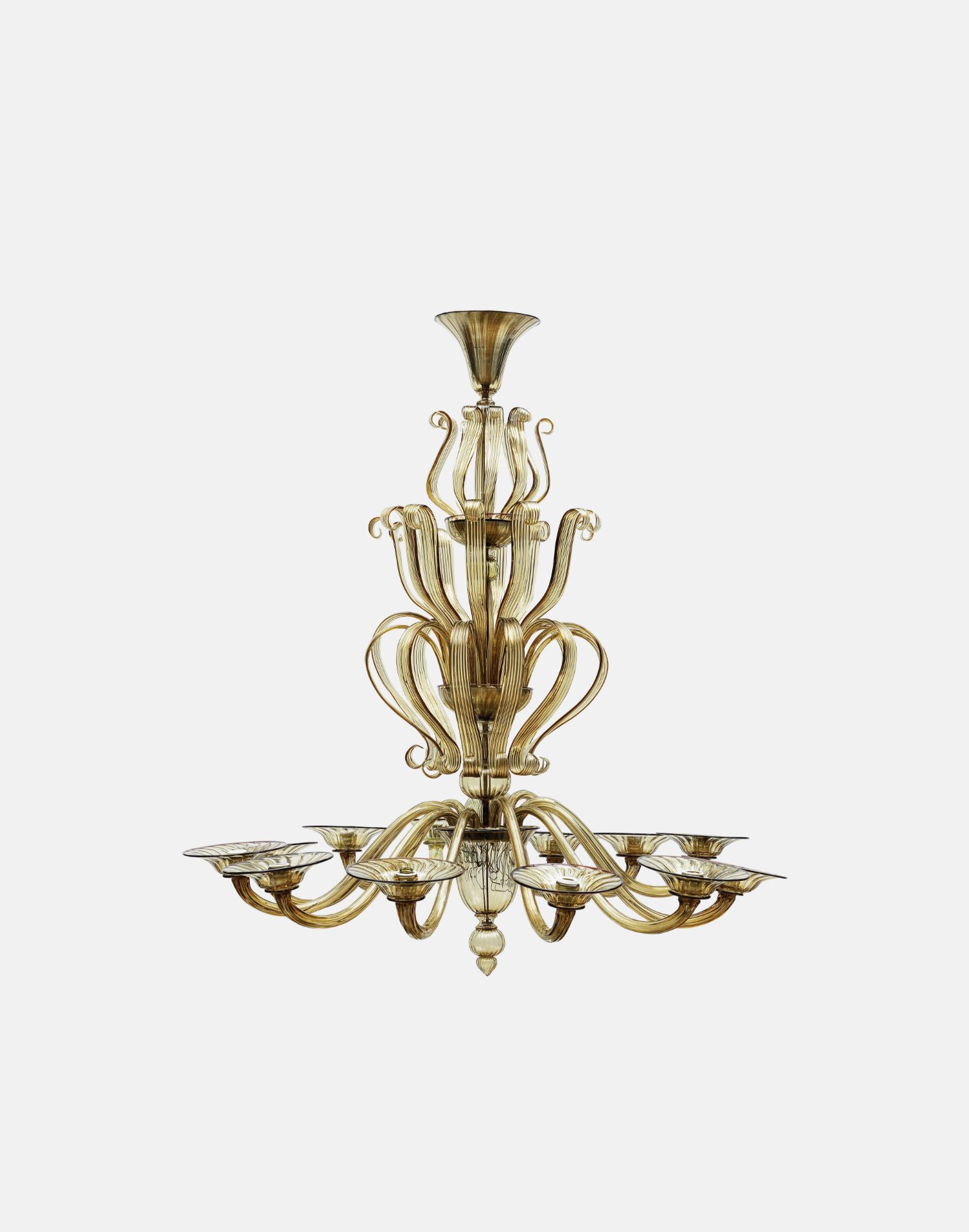 Napoleone Martinuzzi Twelve-armed chandelier, model no. 5001, circa 1925