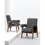 Le Corbusier and Pierre Jeanneret Pair of 'Advocate and Press' armchairs, model no. LC/PJ-SI-41-...