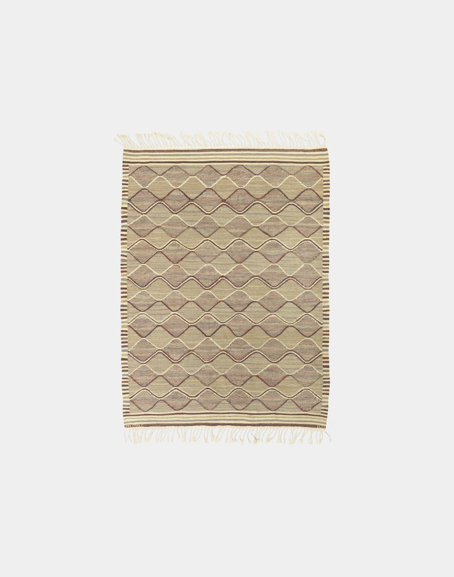 Barbro Nilsson 'Spattan, Gra' rug, designed 1943, produced 1950s-1060s