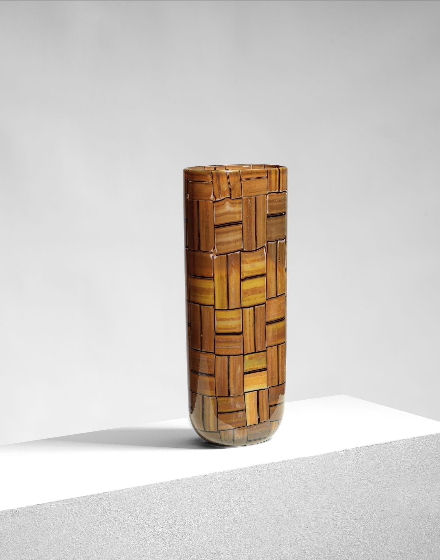 Ercole Barovier 'Tessere Ambra' vase, 1957