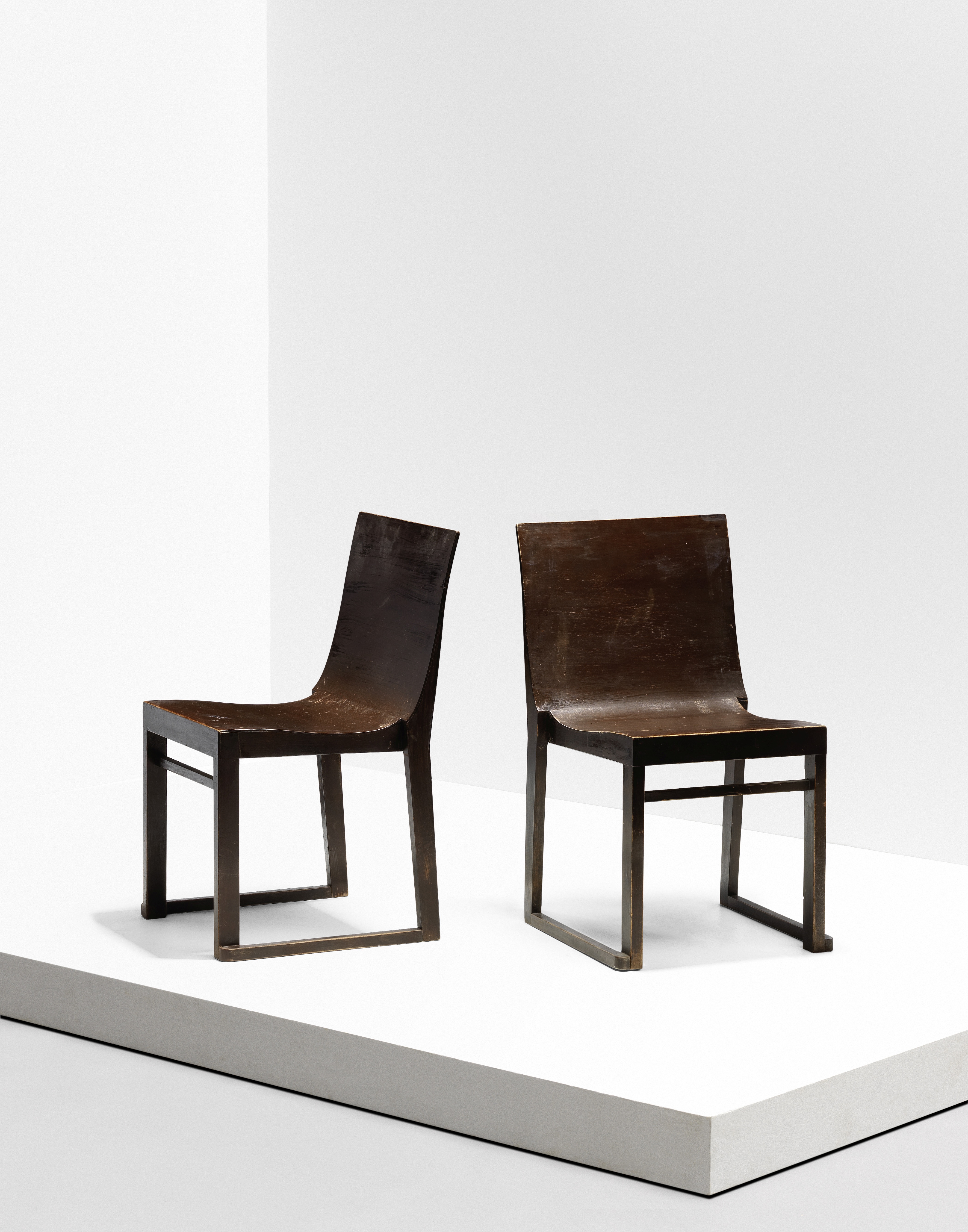 Alvar Aalto Pair of rare and early 'Aikamme Tuote' (The product of our time) stackable chairs, c...