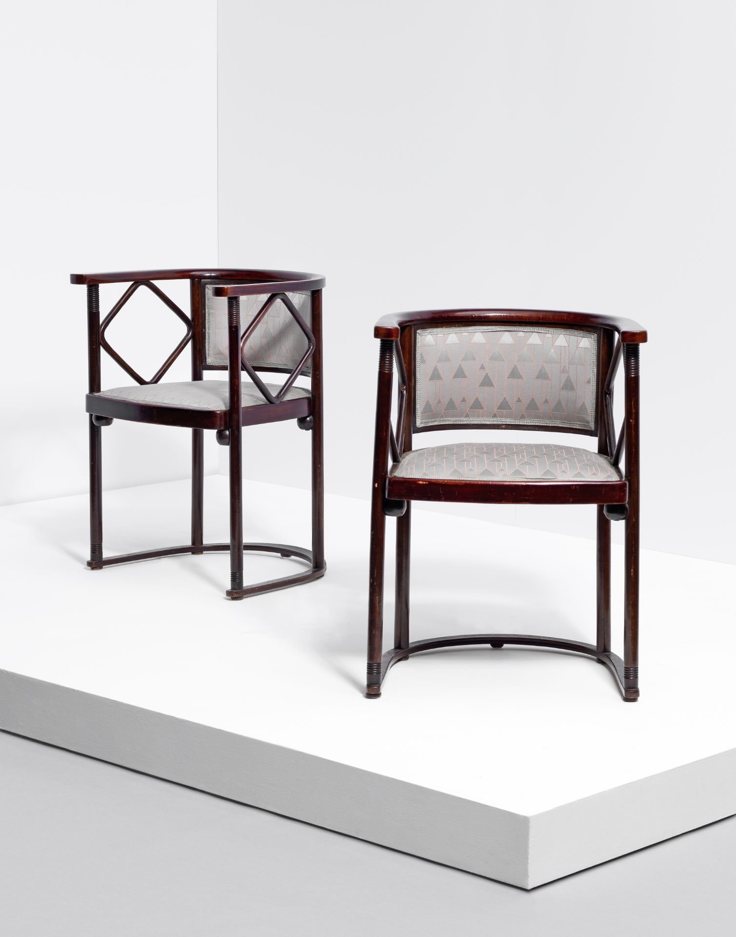 Gustav Siegel Pair of armchairs, model no. 728F, circa 1905