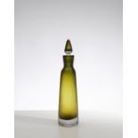 PAOLO VENINI Bottle with stopper, model no. 4586, 1950s