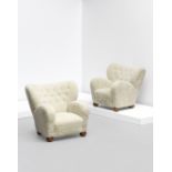 Attributed to Märta Blomstedt Pair of armchairs, circa 1939