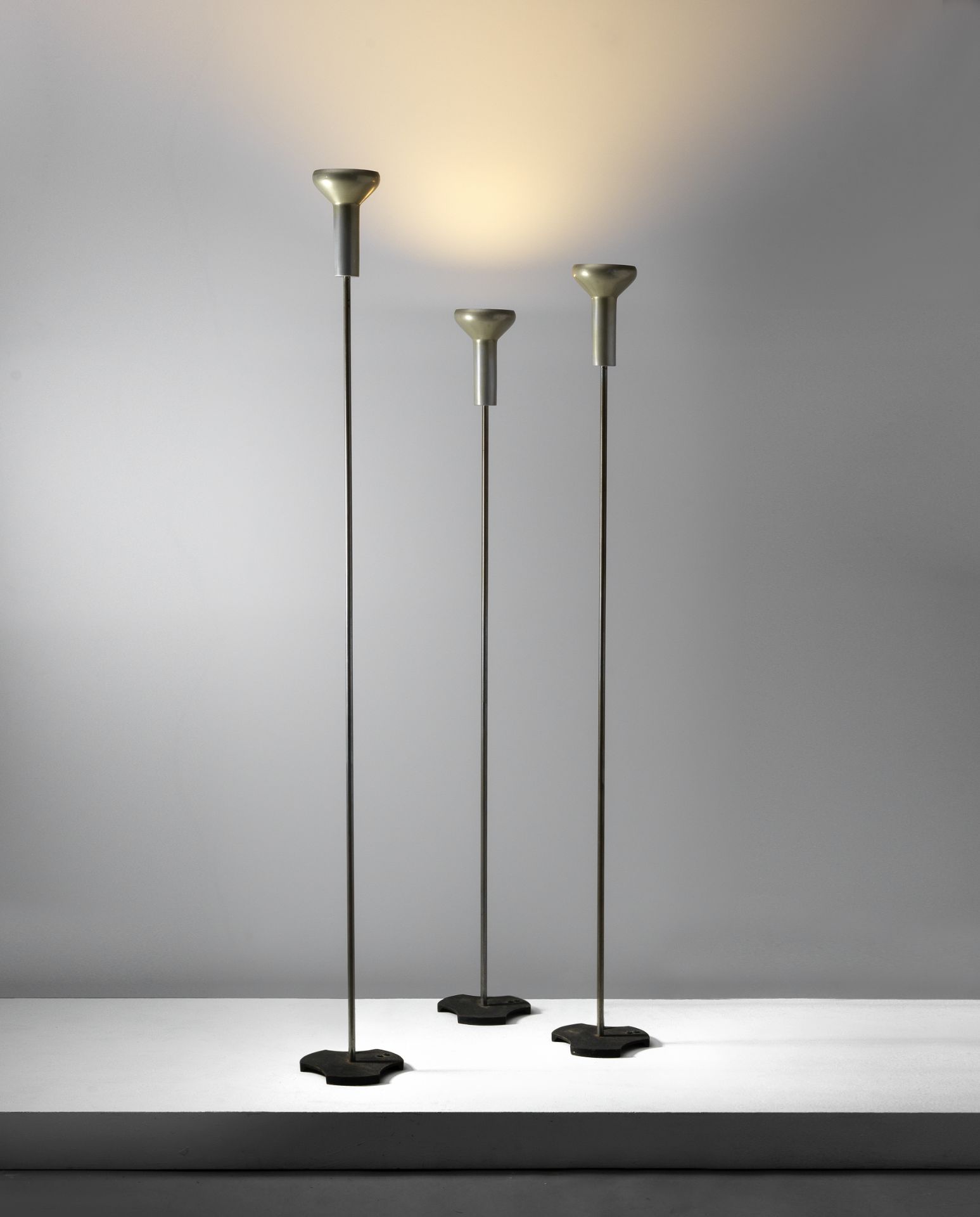 Gino Sarfatti Set of three standard lamps, model no. 1073/3, designed 1956