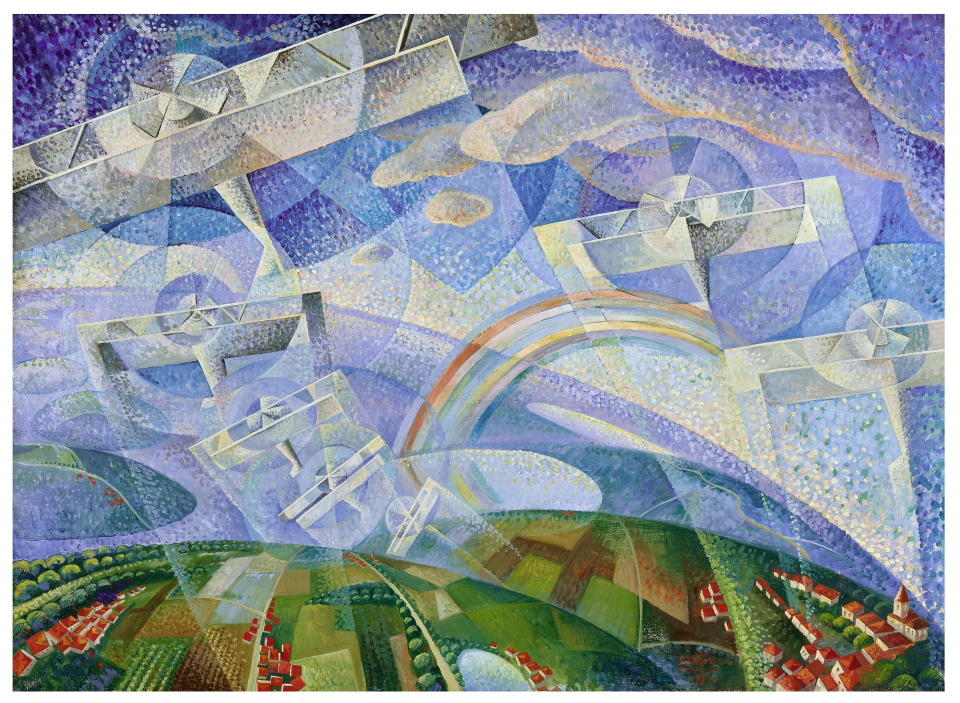 GERARDO DOTTORI (1884-1977) Aerei - Arcobaleno (Painted in 1928)