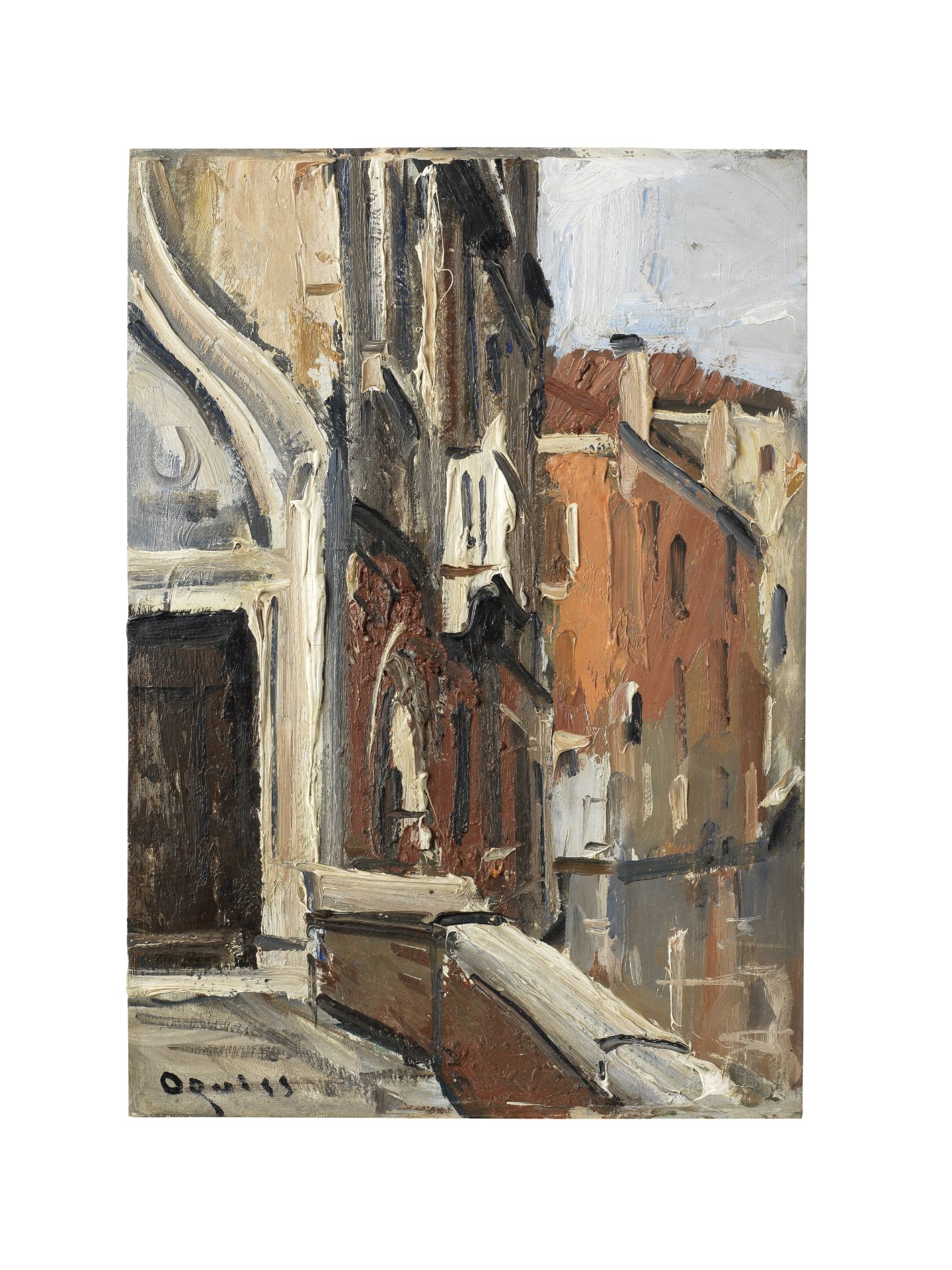 TAKANORI OGUISS (1901-1986) Venezia, Palazzo Soranzo Van Axel, Rio de Ca'Widmann (Painted in 1959)