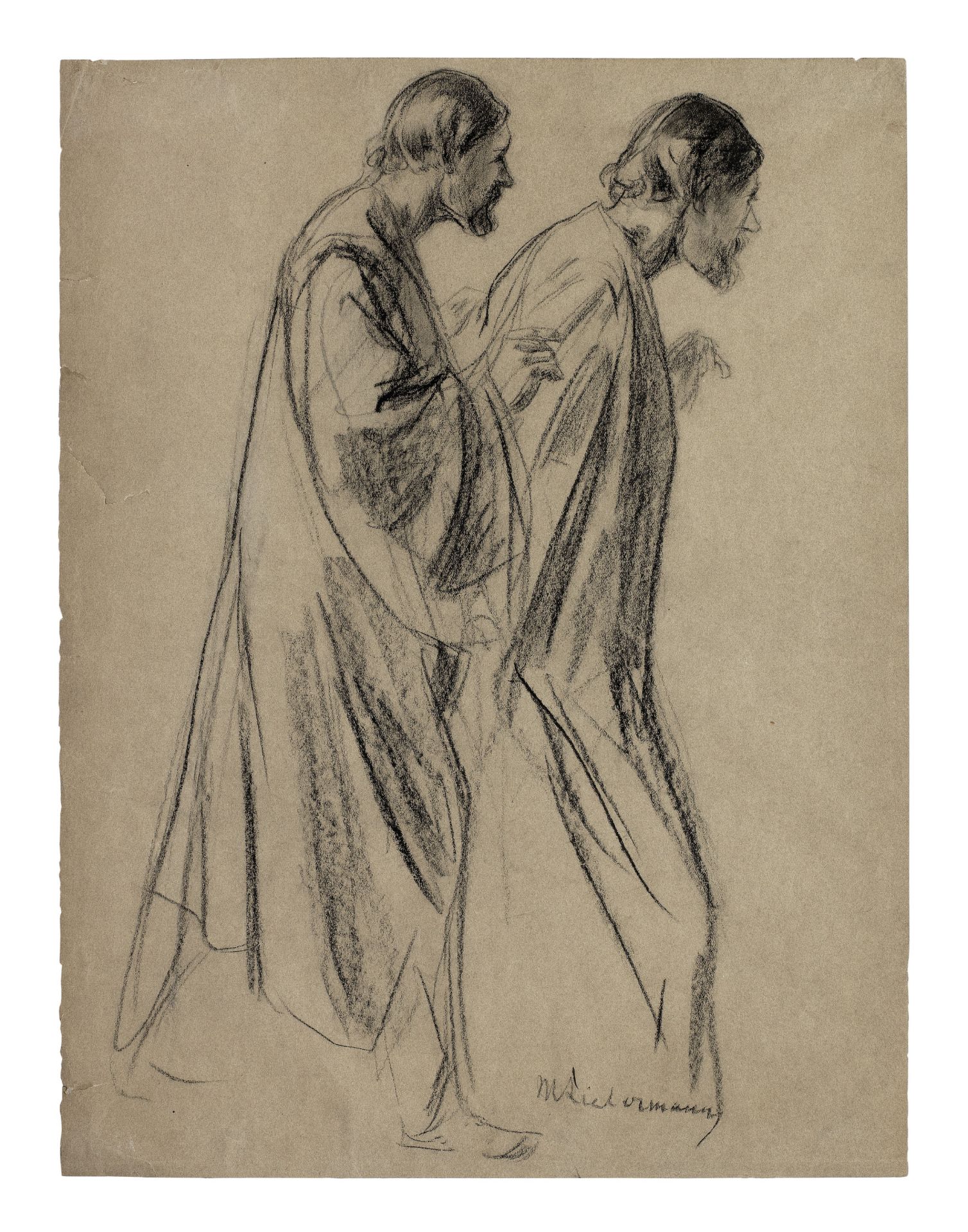 MAX LIEBERMANN (1847-1935) Studie für 'Paulus mit der Schlange vor den Maltesern' (Executed in 1898)