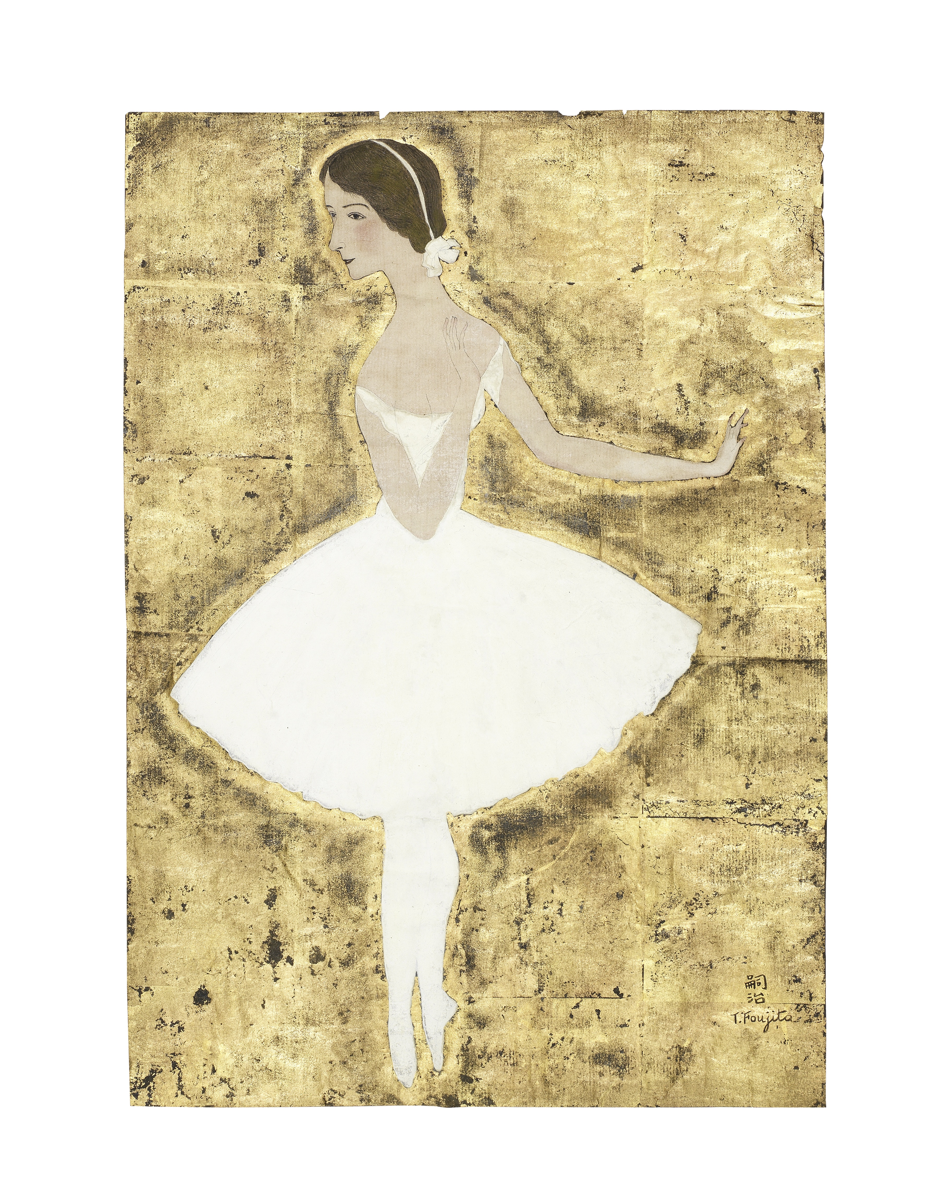 LÉONARD TSUGUHARU FOUJITA (1886-1968) La danseuse en blanc (Executed in 1918)