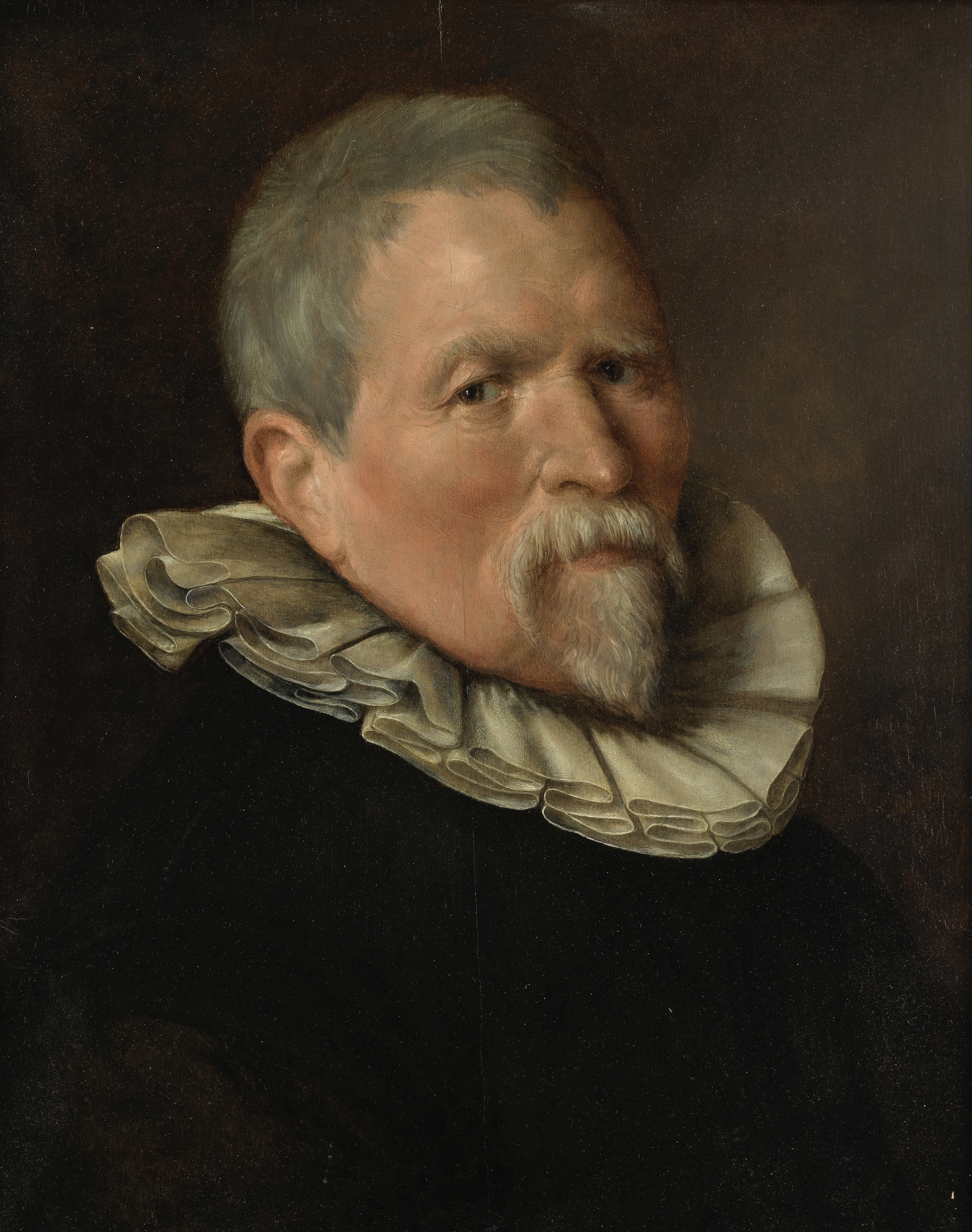 Attributed to Hans von Aachen (Cologne 1552-1615 Prague) Portrait of a gentleman, bust-length, in...