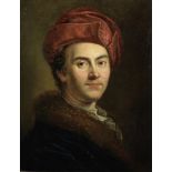 Anton van Maron (Vienna 1733-1808 Rome) Portrait of a man, bust-length, wearing a fur-trimmed coa...