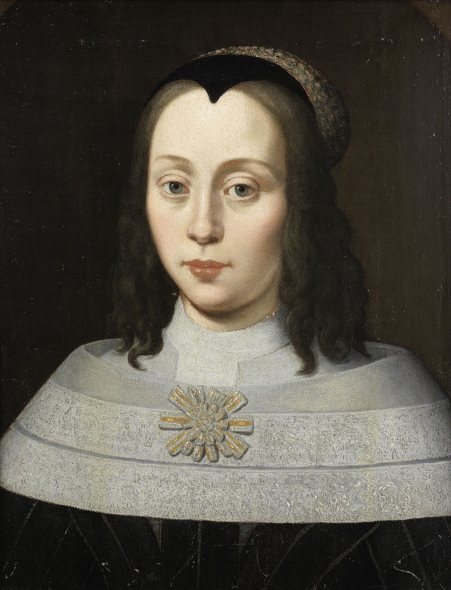 Follower of Jacob Gerritsz. Cuyp (Dordrecht 1594-circa 1651) Portrait of a lady, bust-length, in ...