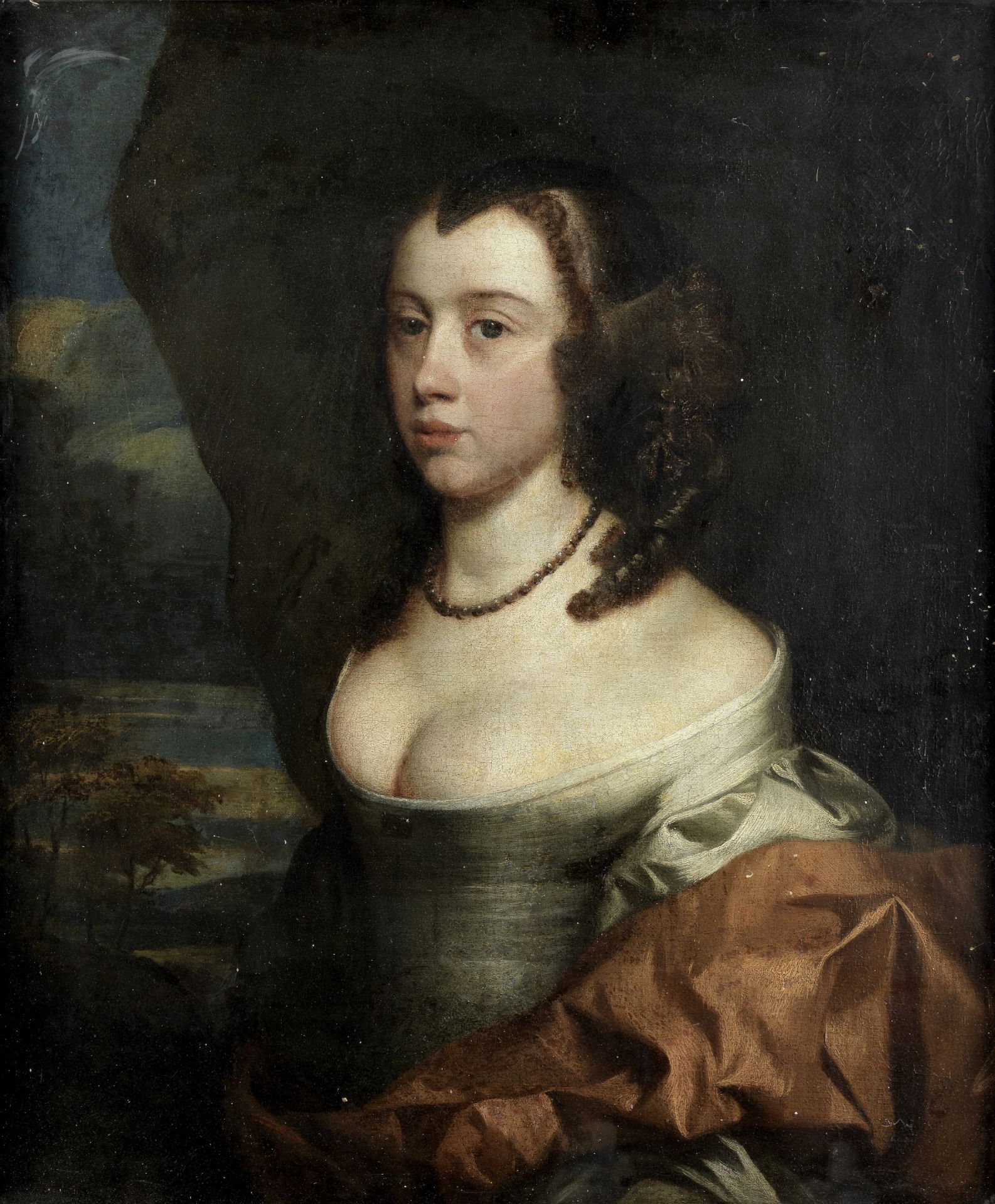 Attributed to Gerard van Soest (Soest circa 1600-1681 London) Portrait of a lady, half-length, in...