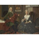 Circle of Cornelis Troost (Amsterdam 1697-1750) Portrait of a couple, possibly Conradus van Bockh...