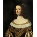 Circle of Justus Sustermans (Antwerp 1597-1681 Florence) Portrait of a lady, bust-length, in gold...