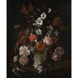 Jean-Baptiste Monnoyer (Lille 1636-1699 London) Roses, convolvulus, carnations and other flowers ...