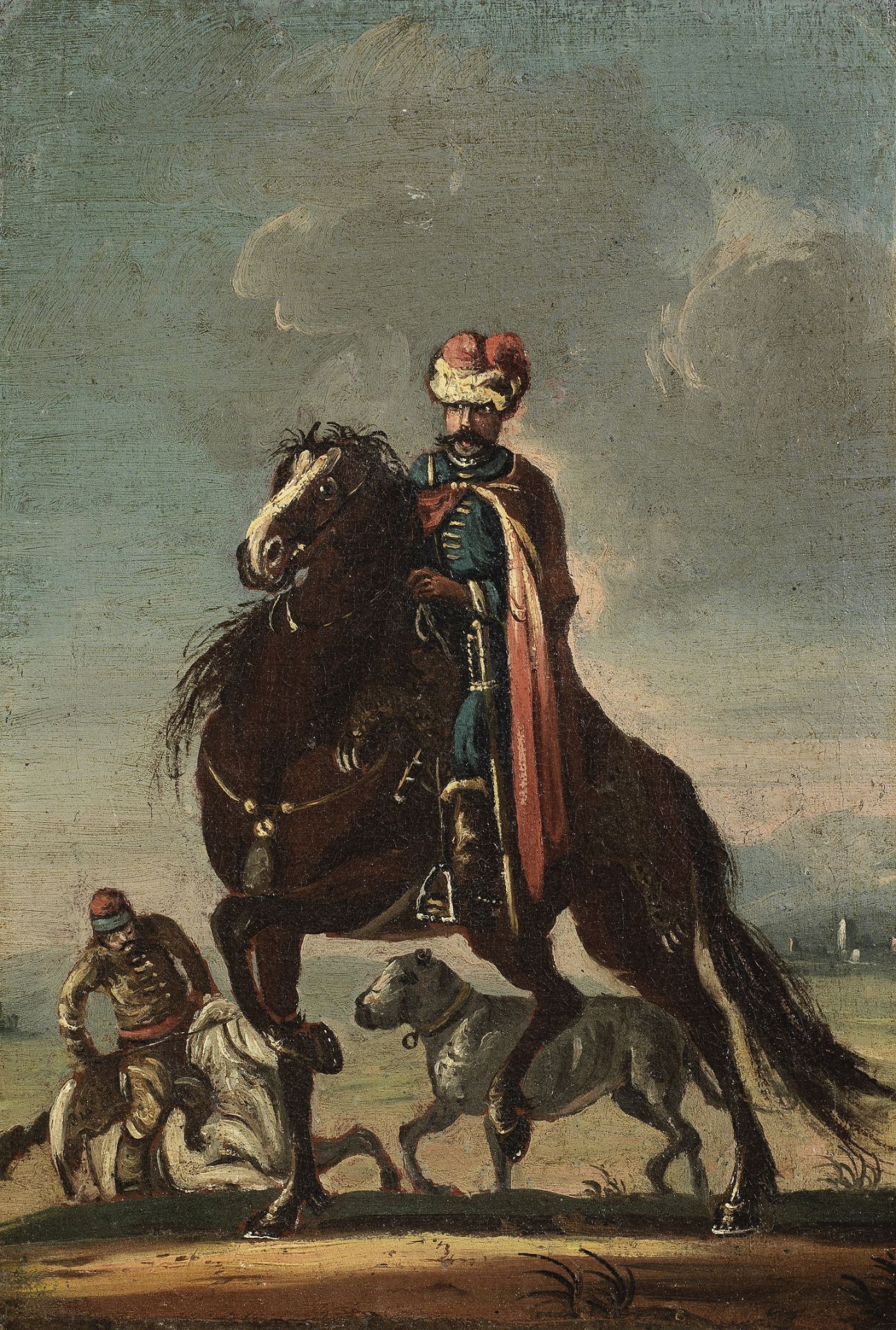 Circle of Francesco Antonio Simonini (Parma 1686-1753) A Turk on horseback unframed