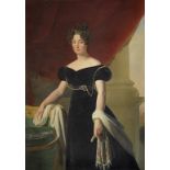 Attributed to Louis Hersent (Paris 1777-1860) Portrait of a lady, full-length, in a black dress, ...