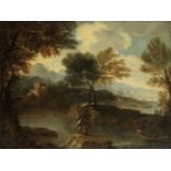 Follower of Gaspard Dughet, called Gaspard Poussin (Rome 1615-1675) A river landscape with fishermen