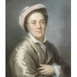 Katherine Read (Forfarshire 1723-1778 ?) Portrait of a gentleman, half-length, in a light mauve r...