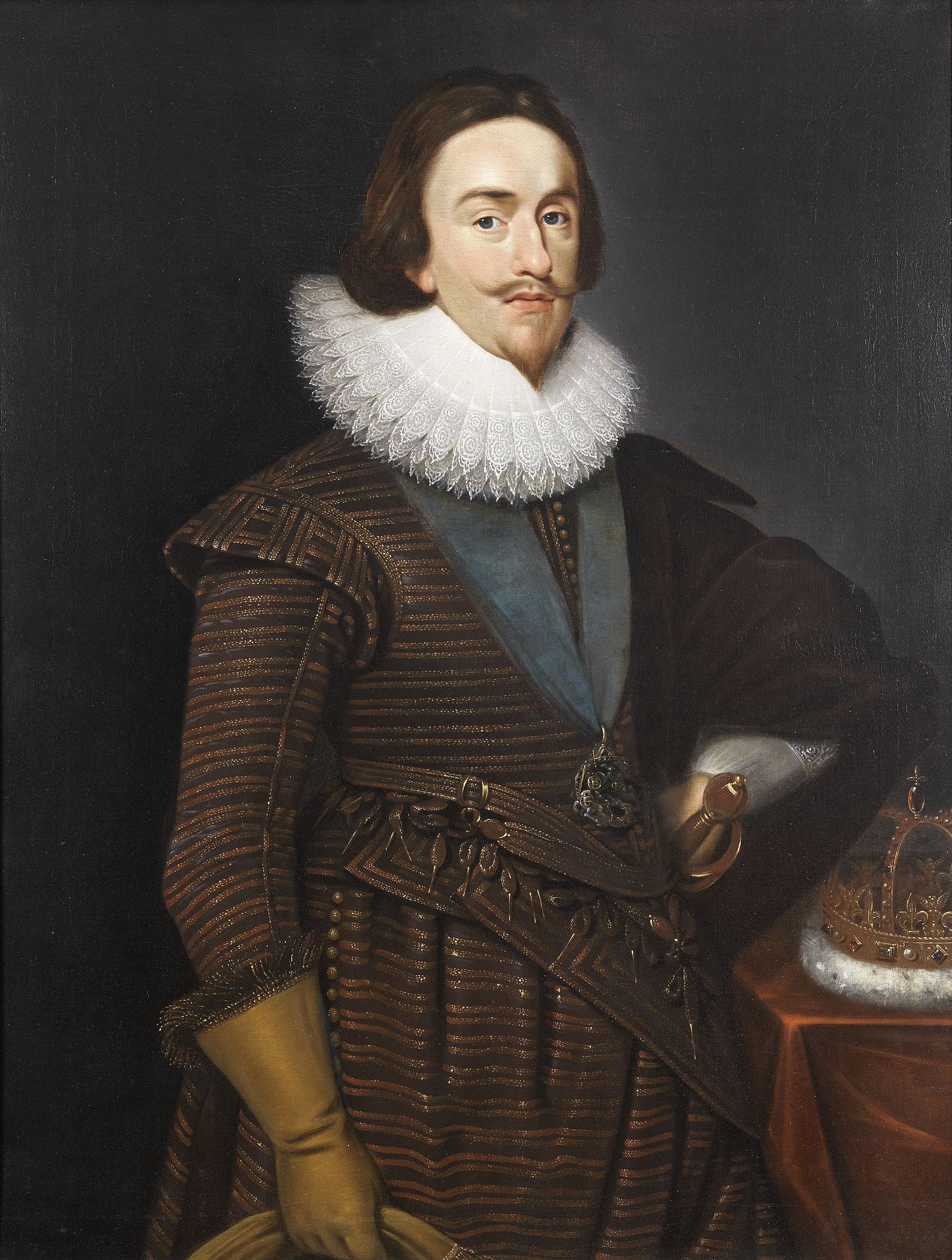 Studio of Daniel Mytens (?Delft 1590-1644 The Hague) Portrait of King Charles I, three-quarter-le...