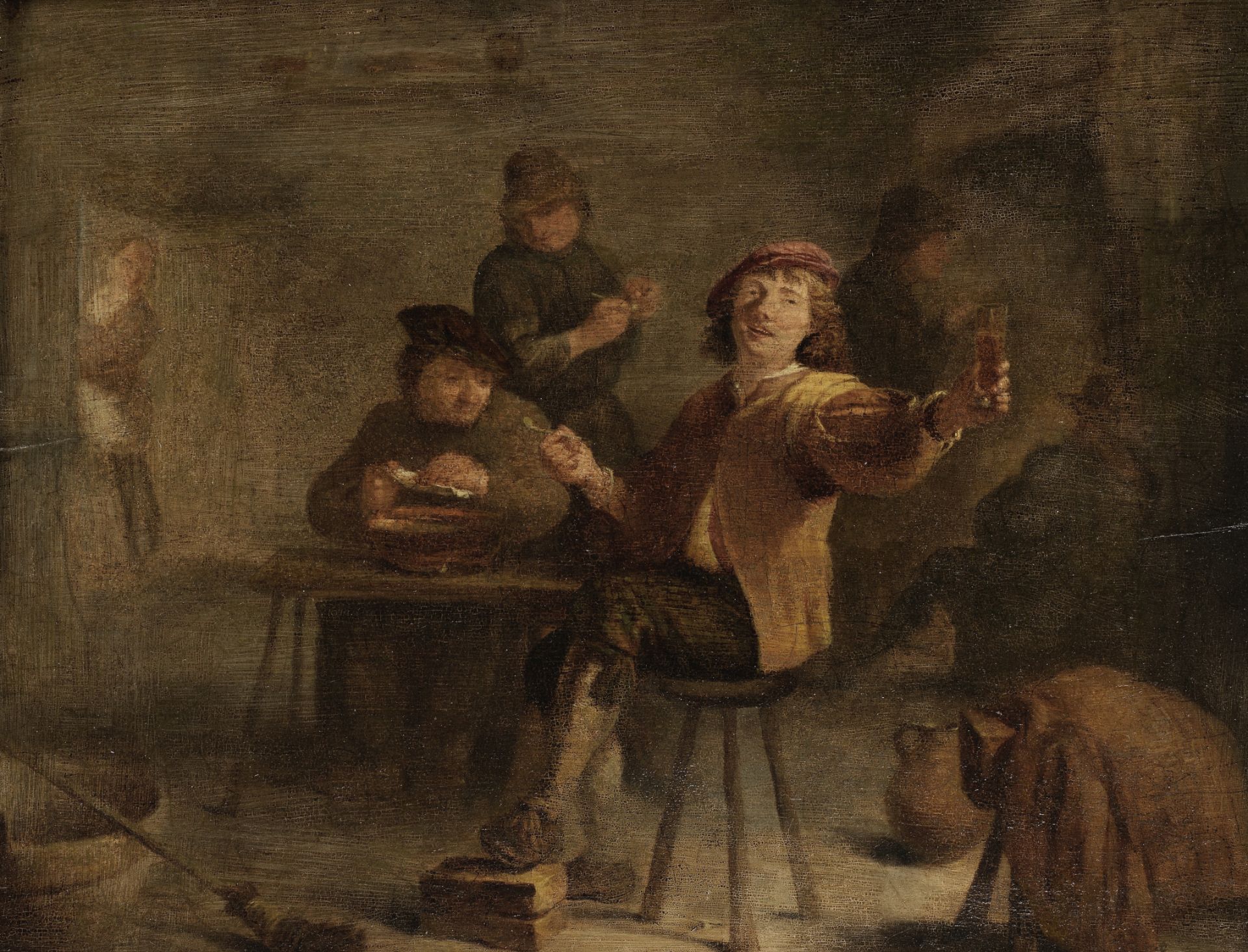 Follower of David Teniers the Younger (Antwerp 1610-1690 Brussels) Figures drinking in a tavern