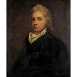 John Hoppner, R.A. (London 1758-1810) Portrait of John Eardley, half-length, in a blue coat