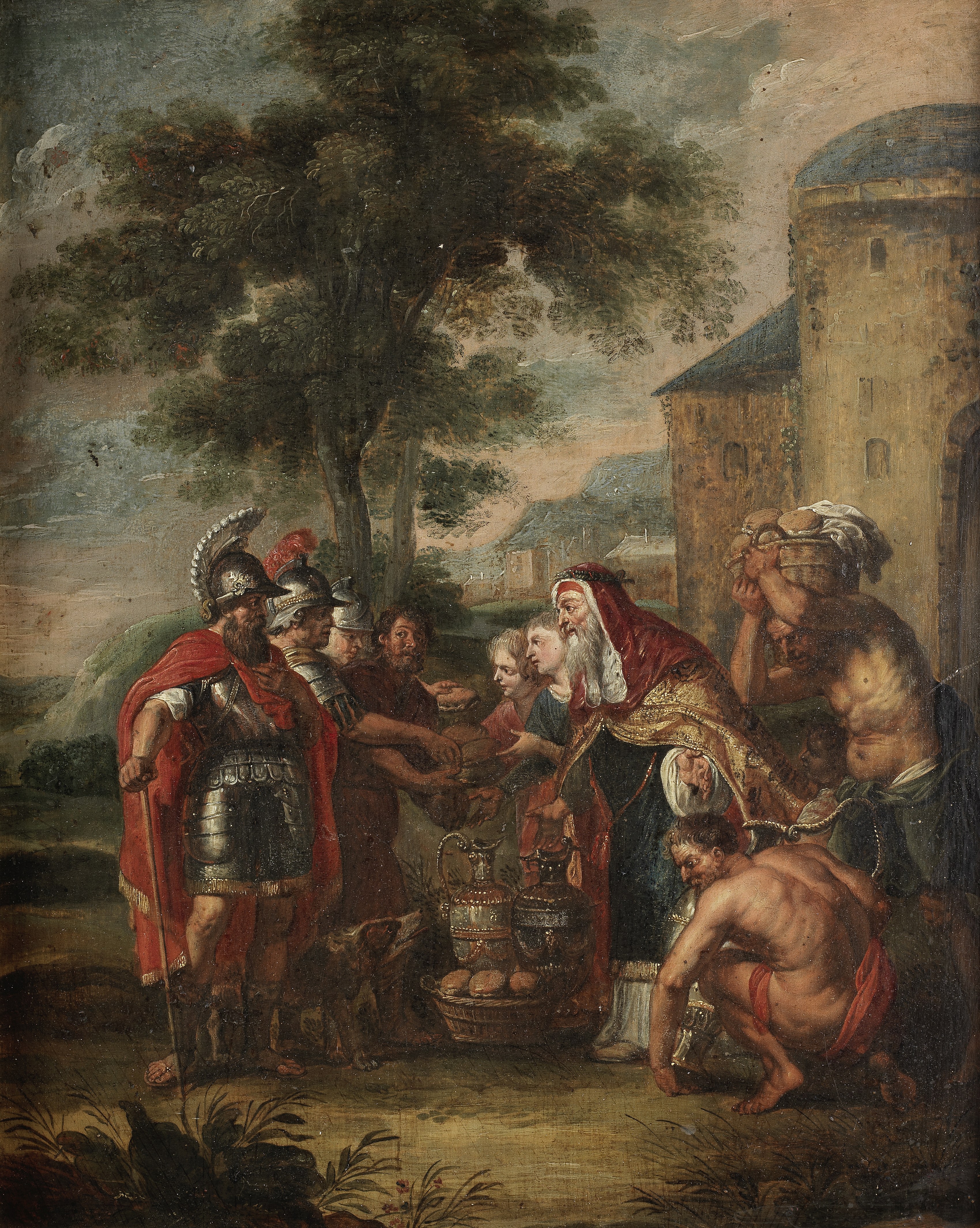 Antwerp School, 17th Century The Meeting of Abraham and Melchizedek