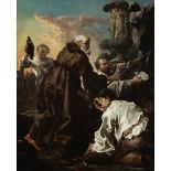 German School, 18th Century A Franciscan monk drawing water from a stream