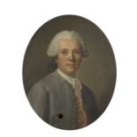 French School, late 18th Century Portrait of a gentleman, bust-length, in a grey coat (together w...