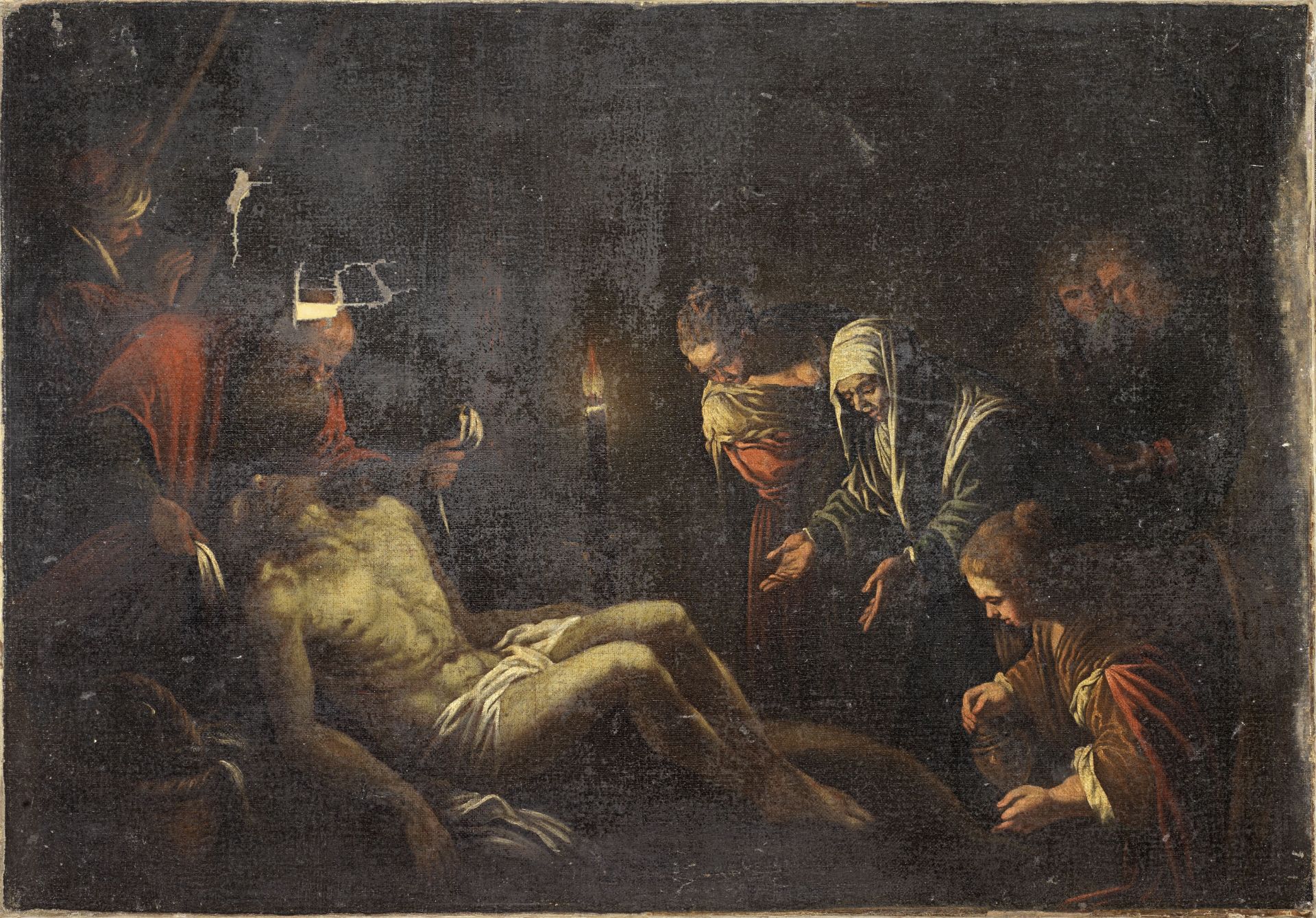 Studio of the Bassano Family, circa 1600 The Descent from the Cross unframed